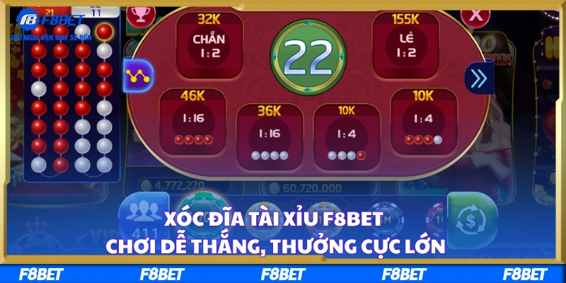 Xóc Đĩa Tài Xỉu F8BET – Chơi Dễ Thắng, Thưởng Cực Lớn